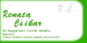 renata csikar business card